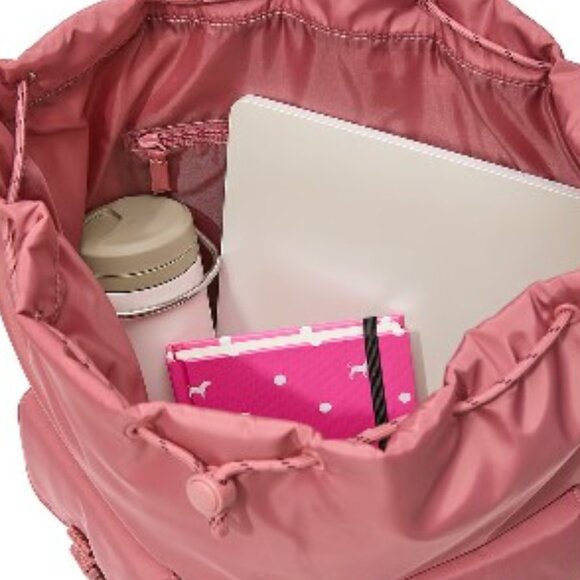 NWT Pink VS Nylon Backpack with EXTRA Pockets?FREE VS Mist Shimmer Spray? main image 8